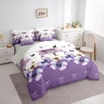 thumbnail image 2 of Erosebridal Purple Butterfly Twin Bedding Sets 7-Piece for Girl, Spring Tree Bedding Comforter Set, 2 of 7