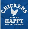 thumbnail image 2 of Chickens Make Me Happy Funny Country Unisex Plus Size Zip Hoodie Brisco Brands 2X, 2 of 6