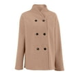 thumbnail image 4 of HAJWOH Women's Peacoat, Double Breasted Pea Coat Notched Collar Winter Wool for women outerwear jacket Khaki XL, 4 of 4