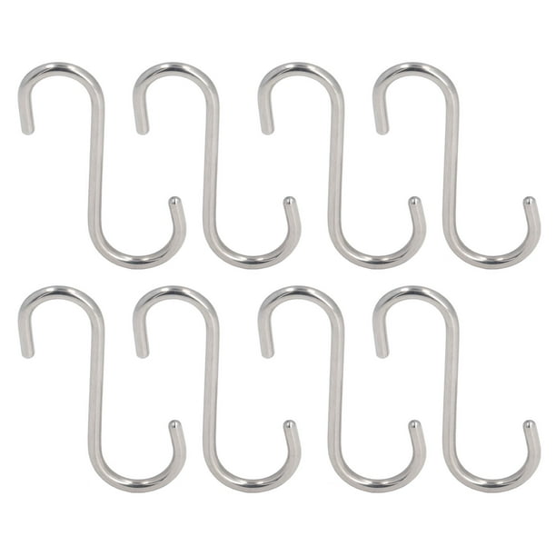 Heavy Duty S Hooks, Large Size 8PCS Stainless Steel S Hook Rustproof  Portable For Office For Kitchen For Shower Room 8 Pack S Hook 