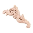 thumbnail image 3 of Wood Carved Decal Corner Onlay Applique Door Wall Decor 12*6cm Unpainted, 3 of 5