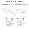 thumbnail image 4 of CZL Jacquard Office Chair Cover, Stretch Removable Desk Chair Covers for Executive Computer Chair, Separable Rotating Chair Slipcovers Seat Protector (Chair Seat Cover +Backrest Cover), Gray, 4 of 7