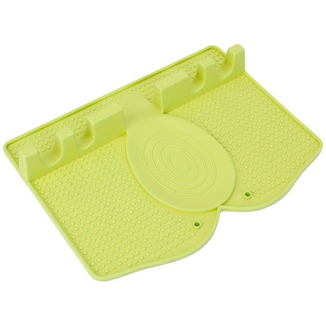 Soporte Para Utensilios De Silicona, Soporte Para Cucharas, Gran Capacidad, Inodoro, Antideslizante, Con Almohadilla Antigoteo Para Cucharas, Pinzas