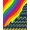Multicolor Rainbow, Pattern 18, variant on ODIKA Colorful Welcome Border With Diamond Motif And Stripe Layout Pet Friendly & Kids Safe Play for Playroom, Bedroom, Reading Nook