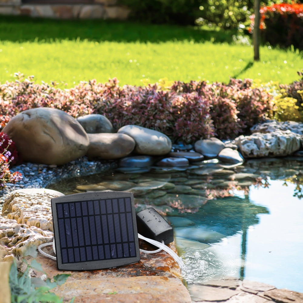 Solar Fish Tank Oxygen Pump Oxygenator Aquarium Oxygen Aerator Pond Aerator Air Pump Fishing Aerator Aquarium Airpump with Aquarium Oxygen Air Bubble Stone