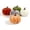 1*(Green,Yellow,Gray,Orange,White)/5pcs, variant on Artificial Velvet Pumpkin, Faux Flocked Pumpkin Decor for Fall Halloween Thanksgiving, Realistic Fabric Pumpkin Table Centerpiece Shelf Tiered Tray Home Party Decoration (Green, 1PC)