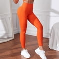 thumbnail image 5 of Women's Ribbed High Waisted Leggings Seamless Stretch Yoga Workout Pants, 5 of 6