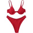 thumbnail image 1 of Maillot de Bain Deux Pièces pour Femmes, Bikini Triangle et String à Nouer sur le Côté, 1 of 5