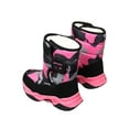 thumbnail image 3 of Fangasis Girls Snow Boot Non-Slip Mid Calf Boots Plush Lined Winter Shoes Hiking Breathable Warm Shoe Rose Red 1Y, 3 of 9