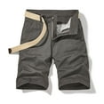 thumbnail image 2 of Miluxas Clearance Work Shorts Pants for Plus Men,Men Solid Zipper Button Pockets Cropped Cargo Shorts Gray 6(M), 2 of 3