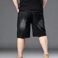 thumbnail image 3 of Yaoyar Plus Size Baggy Jorts for Men Elastic Waisted Jean Shorts Big and Tall Straight Loose Pull On Denim Shorts, 3 of 8