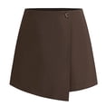 thumbnail image 6 of EYNMVR Women's Casual Mid Waist Skorts Wrap Front Business Casual Outfit Skirt Shorts, 6 of 6