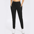 thumbnail image 2 of MLDRA Women's Joggers Sweatpants Yoga Pants with Pockets High Waisted for Gym Workout Running Athletic Black Cool and Thin Summer, 2 of 7