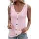 thumbnail image 3 of BAXLIMEK Camisetas sin mangas para mujer casual verano 2023 sueltas, blusa tipo túnica fruncida con ojales lisos y elegantes, 3 of 5