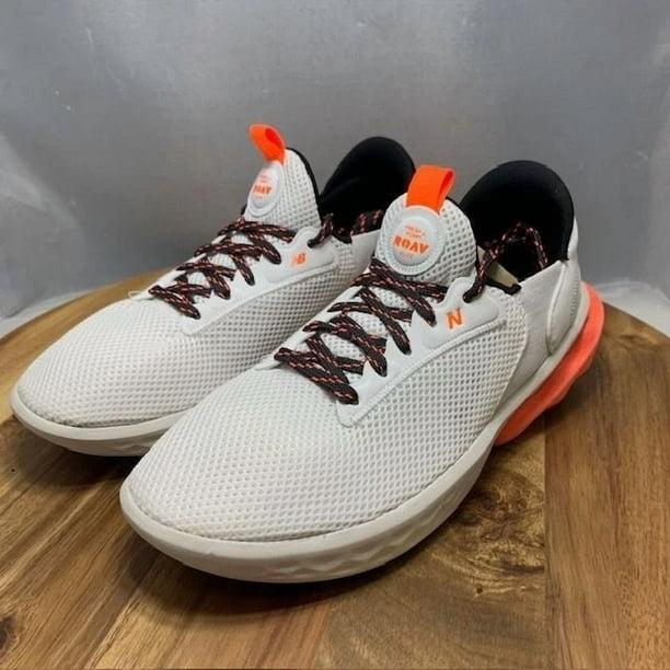 New Balance Men's Fresh Foam Roav Elite V1 Running Shoe White / Orange Size 8