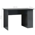 thumbnail image 4 of vidaXL Desk High Gloss Grey 110x60x73 cm Engineered Wood, 4 of 4