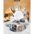 thumbnail image 3 of Ensenior 6 Pack 6 inch LED Eyeball Recessed Lighting 360+90 Rotatable and 2700K-5000K Selectable Dimmable Gimbal Recessed Lights Canless Angled Adjustable Ceiling Downlight 1300LM 13W=115W-FCC, 3 of 5