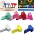 thumbnail image 3 of Holloyiver 100Pcs Multicolor T-Type Plant Labels, 6 Colors Plastic Waterproof Garden Sign Tags, Nursery Marker for Outdoor Garden Seedlings Seed Flower Vegetable, 2.3 x 3.9 Inch, 3 of 4