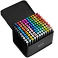 thumbnail image 1 of Set de marcadores ZECHOMA de 120 colores a base de alcohol con doble punta para arte, 1 of 7