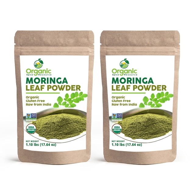 Especias orgánicas en polvo de moringa, 1 kg (2 x 500 g), USDA Kosher