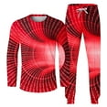 thumbnail image 5 of Honeeladyy Men's Tracksuit 2 Piece Long Sleeve Print Pullover Jogging Track Suit Athletic Casual Sweatsuit #Gd-Red-XXXL, 5 of 5