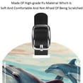 thumbnail image 4 of Square 2Pack PU Leather Dolphin Cruise Luggage Tag with Privacy Cover and Name ID Tag for Travel Handbags Backpacks Luggage Tags, 4 of 6