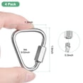 thumbnail image 3 of Uxcell 4-Pack Conector de Cadena Rápido, M4 5/32" Acero Inoxidable Triangular para Reparación de Cadena para Columpio/Camping/Excursionismo/Mochila, Anillo de Llave [Plata], 3 of 6