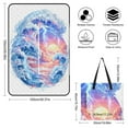 thumbnail image 2 of Pastel Waves Stormy Sunset Art Waterproof Picnic Blanket with Foldable Zipper, Suitable for Outdoor Use, Suitable for Travel, Camping, Beaches, Parks, Grasslands, Picnic Blanket Accessories, 2 of 8