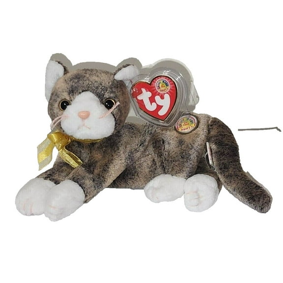TY Beanie Baby - CAPPUCCINO the Cat (BBOM May 2003) (8" Plush) (BONUS ONE RANDOM TY ERASER)