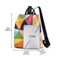 thumbnail image 3 of FORMRS Women's Travel Backpack Purse Anti-Theft Hidden Pockets Casual Shoulder Bag, Minimalist Triangles, 3 of 7