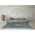 thumbnail image 3 of Ahgly Company Indoor Rectangle Persian Light Blue Traditional Area Rugs, 8' x 10', 3 of 4