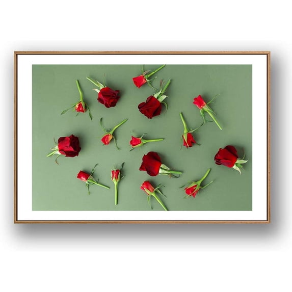 IDEA4WALL Framed Canvas Wall Art Rose Flowers Floral Picture Prints for Modern Home Decoration