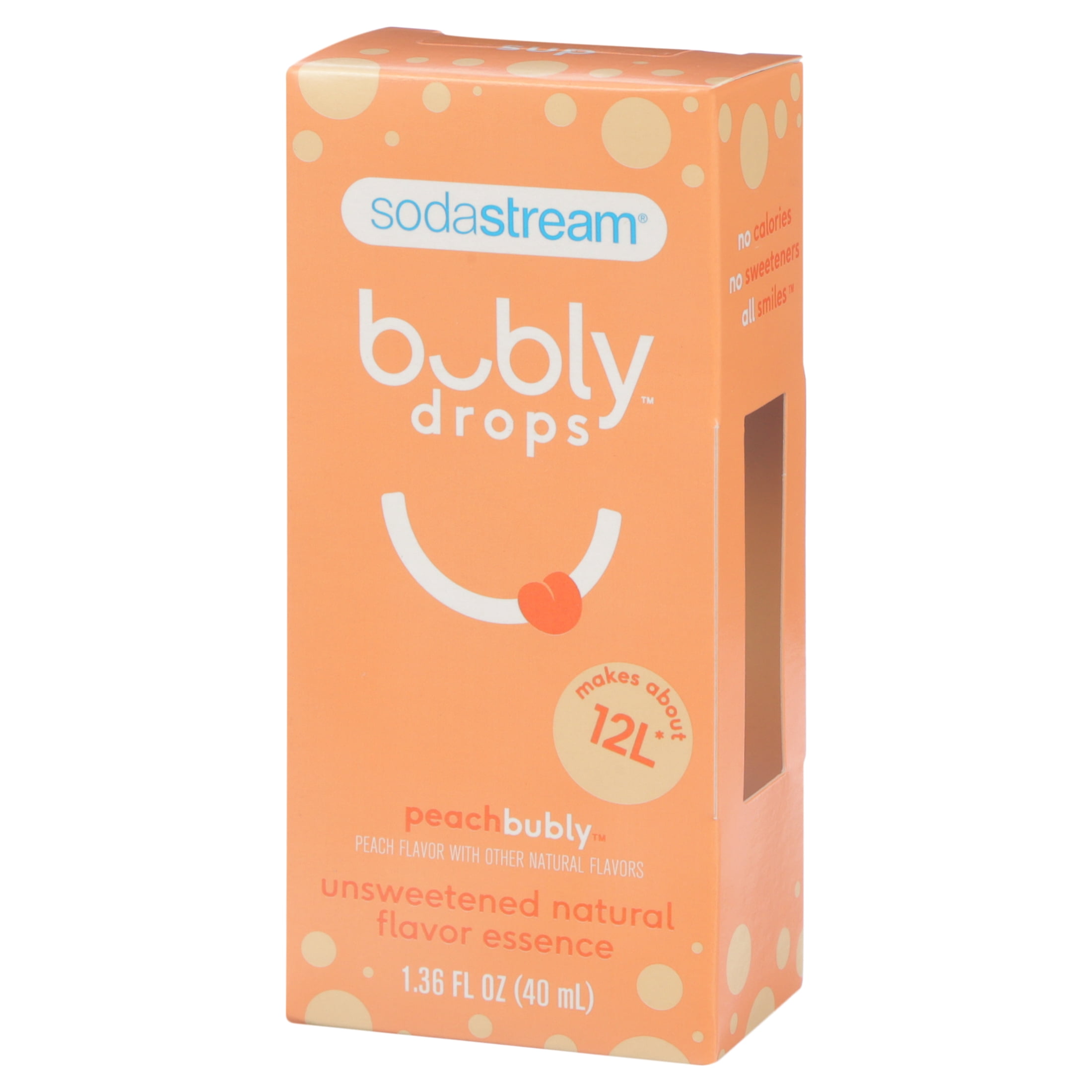 SodaStream bubly Drops Peach Flavored Sparkling Water Drink Mix, 3 Count, 440 ml