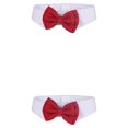 thumbnail image 4 of Methold Blanco rojo perro cachorro gato Bowknot pajarita corbata ropa para perro pequeño L 2Conjunto, 4 of 6