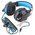 thumbnail image 2 of Auriculares de computadora Auriculares con cable luminosos montados en la cabeza para juegos de computadora Auriculares para negro azul, 2 of 8