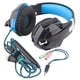 thumbnail image 2 of Auriculares para computadora, Auriculares con cable para computadora luminosos montados en la cabeza Auriculares para computadora Construcción robusta, 2 of 8