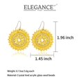 thumbnail image 2 of Aretes Elegance 11 Diseños Amarillos con Cuentas Colgantes 5x4 cm, 2 of 7