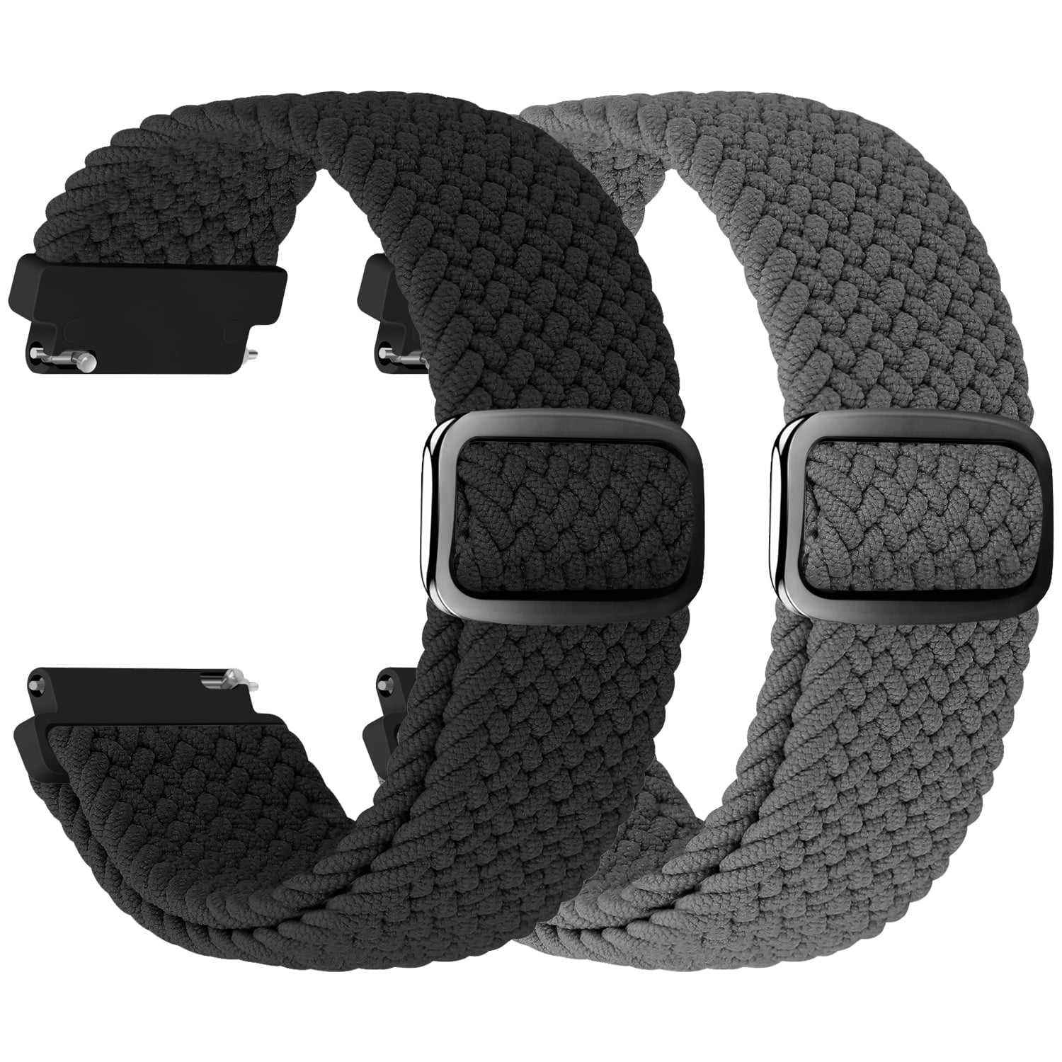 KBYKO 20mm Braided Watch Bands Compatible with Samsung Galaxy Watch 7/6/5/4/Active 2 Band, Nylon Quick Release Repalcement Strap Women Men