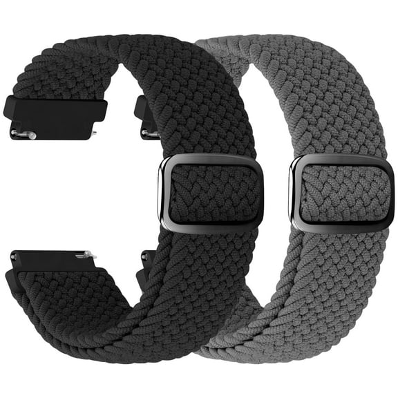 KBYKO 20mm Braided Watch Bands Compatible with Samsung Galaxy Watch 7/6/5/4/Active 2 Band, Nylon Quick Release Repalcement Strap Women Men