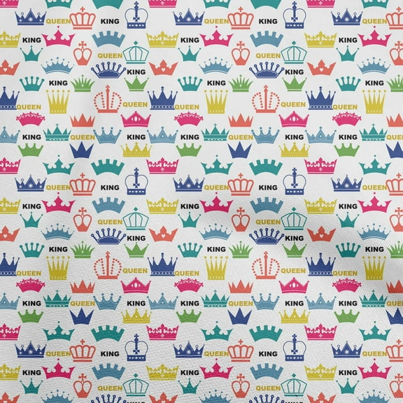 oneOone Georgette Viscose Fuschia Pink Fabric Asian Retro Crown Craft Projects Decor Fabric Printed By The Yard 42 Inch Wide