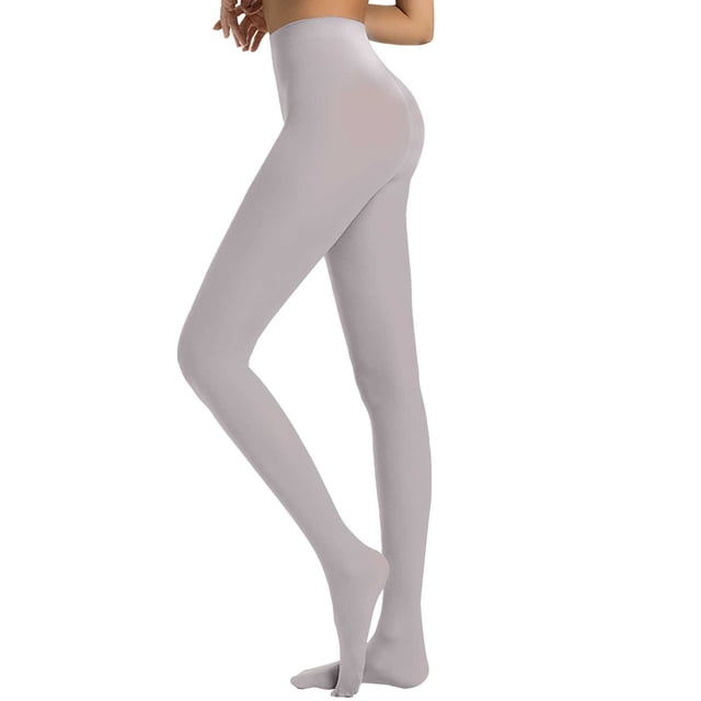 Comdrip Collants pour Femmes Femmes Collants Doux Classiques Soyeux Semi-Opaques Bas-Collants Taille Haute avec Pieds Collants Semi-Opaques pour Femmes Blanc TG