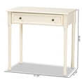 thumbnail image 2 of Baxton Studio Console en Bois Blanc avec 1 Tiroir, 2 of 10
