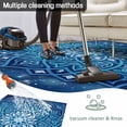 thumbnail image 5 of Blue Flowers Outdoor Rug for Patio/Deck/Porch, Non-Slip Large Area Rug 5 x 7 Ft, Farmhouse Boho Middle Century Floral Art Indoor Outdoor Rugs Washable Area Rugs, Reversible Camping Rug Carpet Runner, 5 of 8