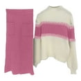 thumbnail image 4 of QHFBli Womens 2 Piece Sweater Skirt Sets Color Block Knit Sweater Top Bodycon Skirt Two Piece Outfits, 4 of 4