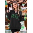 thumbnail image 2 of Sudadera ALIREVERIE St Patricks para mujer Shamrock Glitter XL, 2 of 6