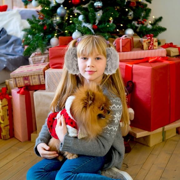 NIAIZEK Cozy Grey Winter Ear Muffs, Soft and Comfortable Ear Warmers for Cold Weather, 1 Pack