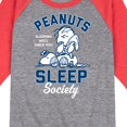 thumbnail image 3 of Peanuts - Peanuts Sleep Society - Toddler & Youth Raglan Graphic T-Shirt, 3 of 7