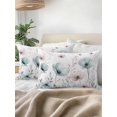 thumbnail image 3 of Waterproof Outdoor Throw Pillows with Inserts 12"x20", Teal Pink Spring Floral Soft Decorative Pillowcases for Couch Bedroom, Summer Botanical Watercolor Pillow Covers for Sofa Living Room, 3 of 8
