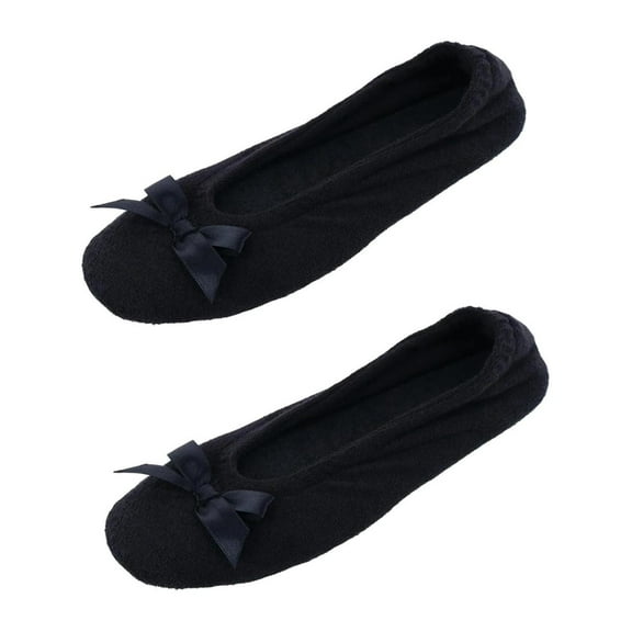 CTM  Terry Ballerina Slipper House Shoe (Pack of 2) (Women)