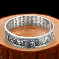 thumbnail image 3 of Retro 999 Silver Feng Shui Bracelet, Tibetan Buddhist Pixiu Bracelet for Men Women, Heart Sutra Mantras Amulet Exorcism Jewelry, Wealth Protection, Ward Off Evil Spirits Bracelet, 3 of 6